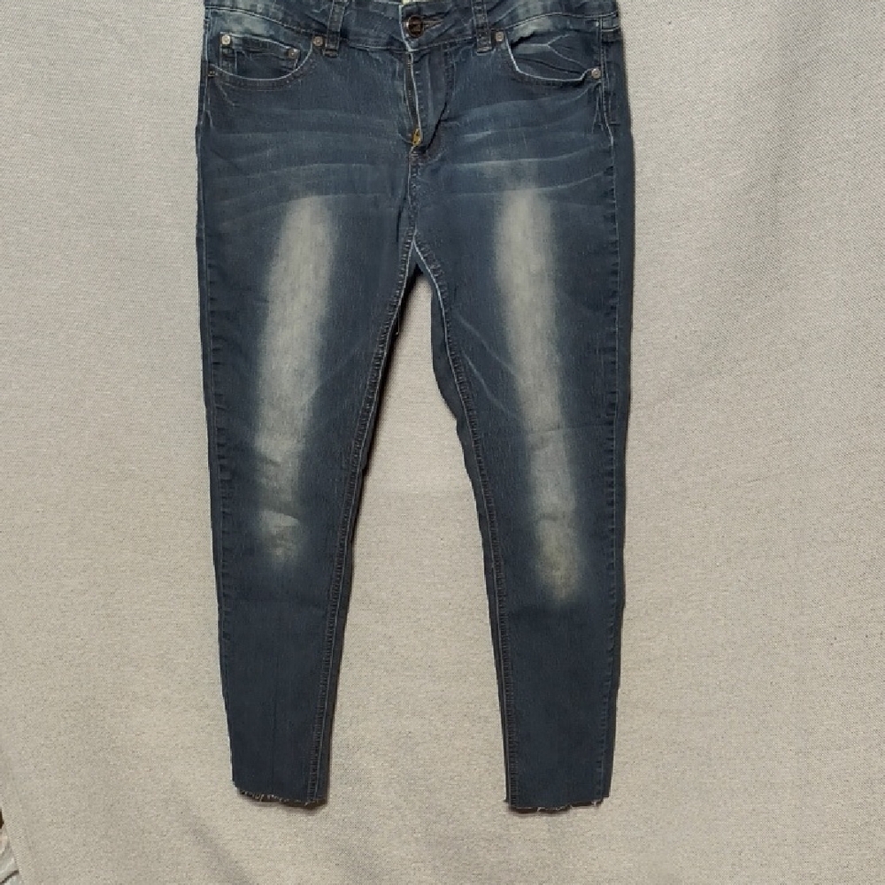 Indigo Rein Blue Skinny Jeans with Distressed Finish